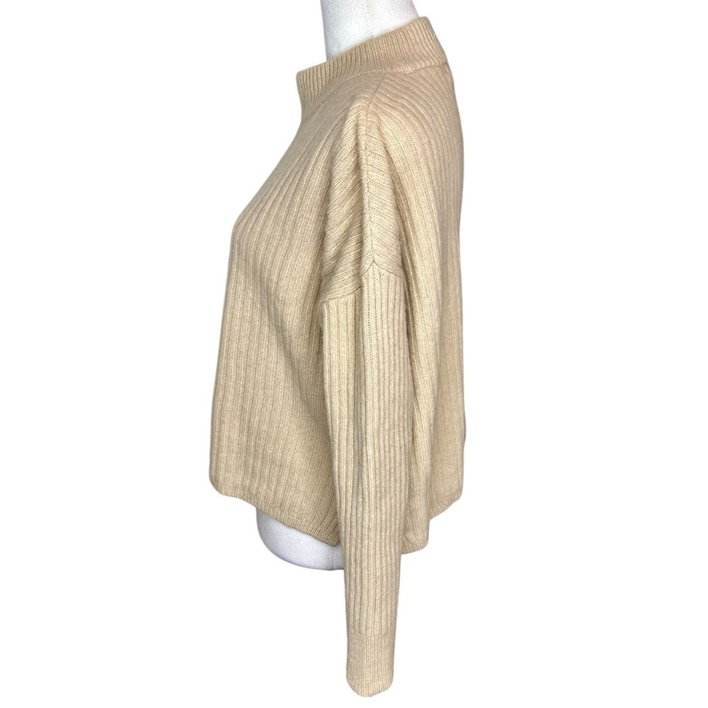 Madewell Recycled Cashmere Blend Mockneck Ribbed Sweater Size XXS - Picture 5 of 11